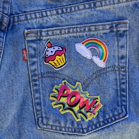 NEVER WORN Custom Embroidered Vintage Levi’s Jeans (slim fit, tapered leg) - Picture 5 of 7